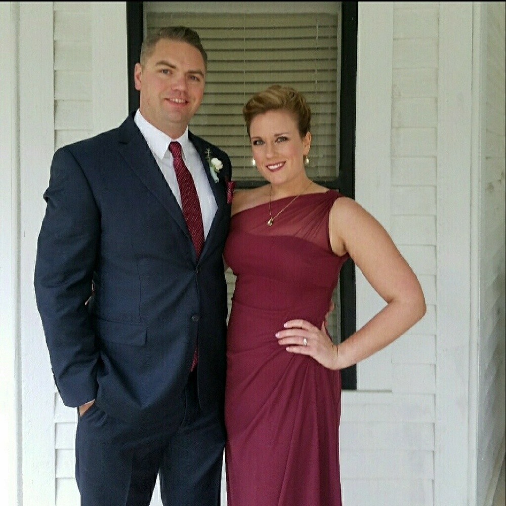 Wine colored dress